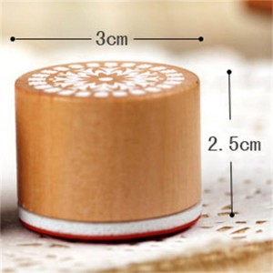 wholesale wooden flower round pattern rubber stamps for DIY scrapbooking