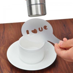 PP Material Coffee Latte Garland Mold Coffee Stencil