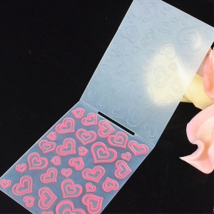 Lub plawv DIY qauv ntawv scrapbook embossing nplaub tshev