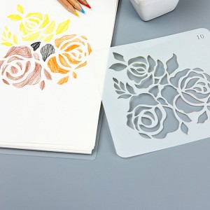 Modellu di stencil per disegnu di fiori