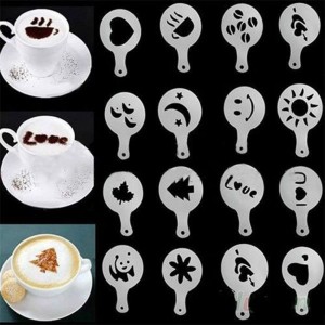 Plastic Cafe Foam Spray Template Coffee Stencil