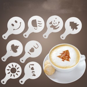 Plastic Cafe Foam Spray Template Coffee Stencil