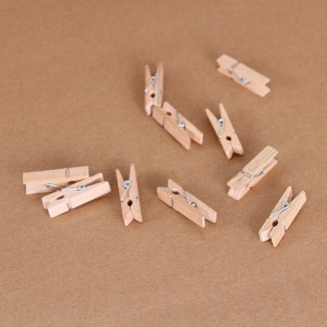 Clothespin ji Wooden xwezayî Ji bo Cilên Food Photo DIY Wedding Party Decor