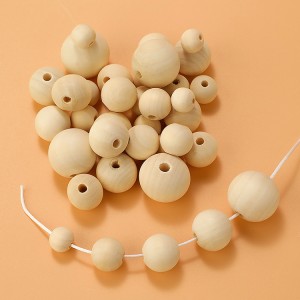 Natural agba gburugburu emechabeghị osisi beads