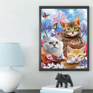 BA-005 5D DIY Diamond Painting Animal Bird Pappagallo Tigre Wolf Full Round Diamond Brode Cat Cross Stitch Kits Regalo di decorazione di a casa