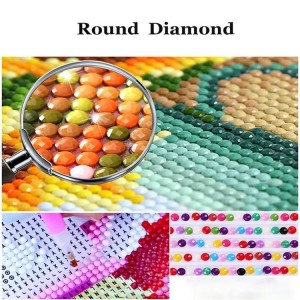 BA-003 DIY 5D Diamond Painting Kits dzevakuru,Diamond Art Dotz Chipo cheZuva Rekuzvarwa,Round Full Drill yekuzorodza uye Kushongedza Kwemadziro Kwepamba.