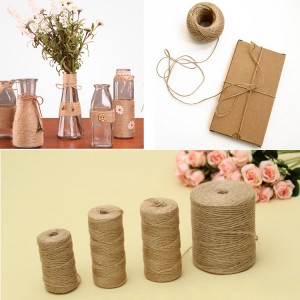 JSJR004 DIY jute hlua hlua rau Christmas DIY kho kom zoo nkauj thiab khoom plig pob